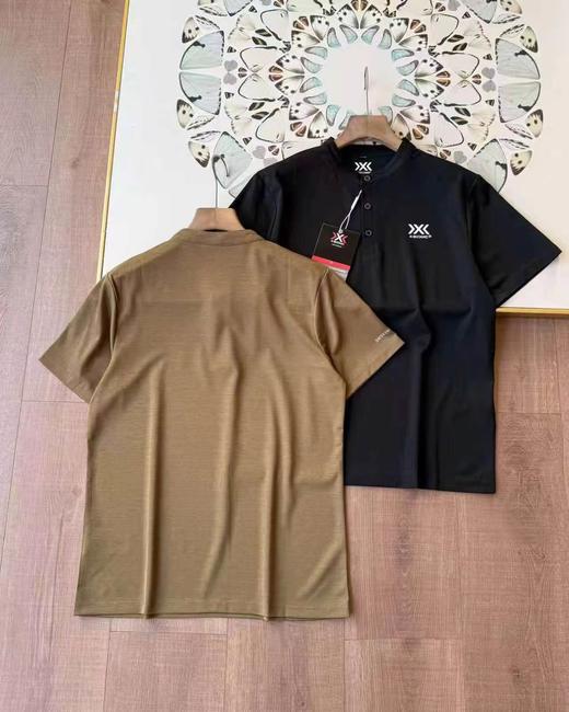 F040912夏季新款日常百搭通勤商务亨利领休闲速干短袖T恤 商品图1