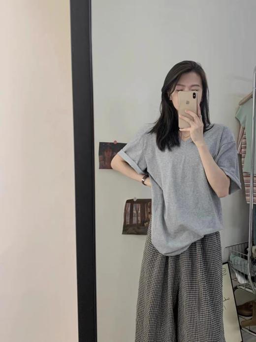 <曾小咸推荐> 4.10新品上新 T恤+格子阔腿裤休闲套装 日常189/套！ 活动价99/套！单件T恤59！单件阔腿裤79！【预售款，预计3-15天发货】 商品图9