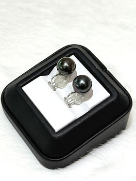 【日本溯源之旅】classic18k金孔雀绿珍珠耳夹10-11mm（展会产品拍下后不支持7天无理由退换货）