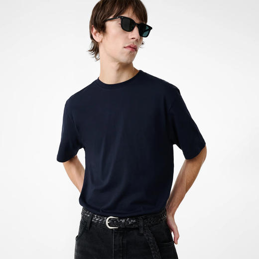 STUDIO NICHOLSON JERSEY - BRANDED 男装宽松廓形针织短袖T恤 商品图0