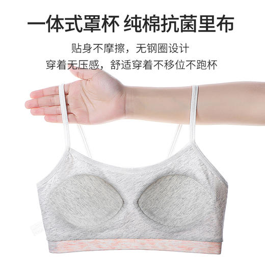 【39元1件】无感亲肤初心杯带内垫二三阶段少女文胸-702 商品图4