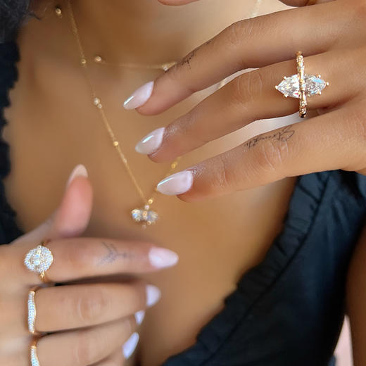 LHWINDSO 温莎珠宝 马眼竹节戒指/项链 商品图4