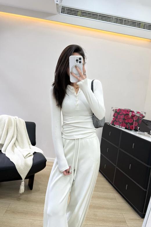 露露  Softstreme 超重工的空气层+罗纹拼接阔腿裤 商品图1