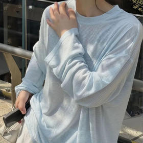 【预售3-5天发货】薄荷蓝天丝面膜T恤 ，显白，干净气质。软糯亲肤的天丝面料，像敷面敷一样舒服