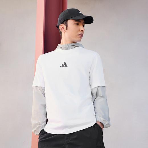 Adidas阿迪达斯ESSENTIALS SINGLE JERSEY T-SHIRT 纯棉运动休闲短袖T恤JF1092 商品图0