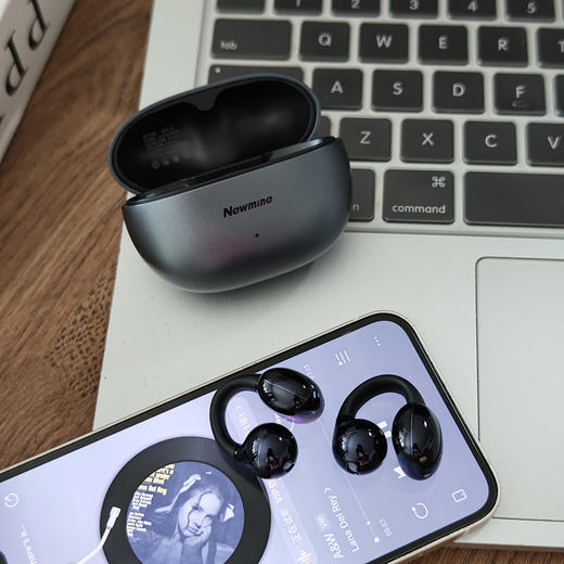 【玫瑰金、黑色预售4.18发货】Newmine纽曼 S7 AI耳夹耳机，30年国货品牌纽曼音质保证，耳夹设计不入耳，摇晃不掉，可扫码验真伪【一年质保】【G】 商品图2