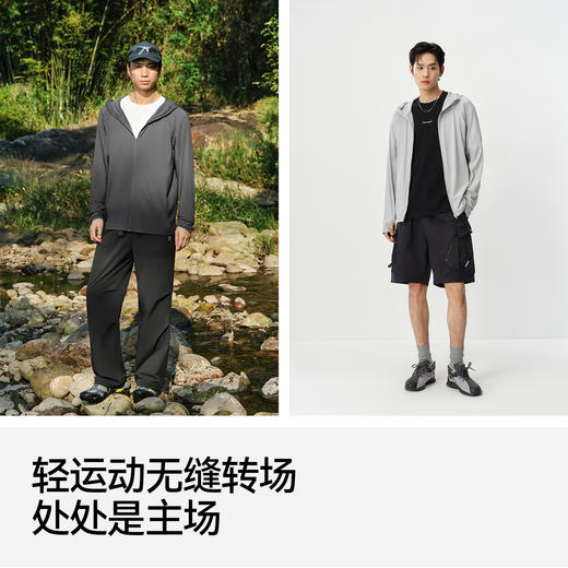 防晒外套|森马夹克男夏季针织弹力连帽上衣2026新款凉感透气舒适 商品图4