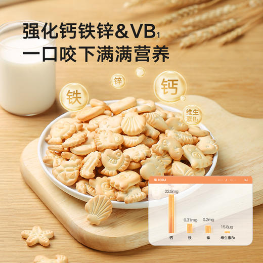 【宝宝馋了】婴幼儿动物饼干 （奶酪/草莓/牛奶）强化钙铁锌  送12月+婴幼儿食谱 商品图1
