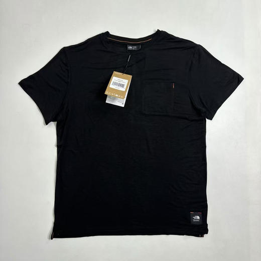 原单正品新西兰 icebreaker 联名北面100%美丽诺羊毛高端男款200 Explore亲肤跑步短袖T恤，

青苔绿/黑色 S-XXL 商品图1