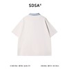 SDSA男装2026新款高贵轻奢美式宽松刺绣字母拼接翻领短袖T恤百搭 商品缩略图1