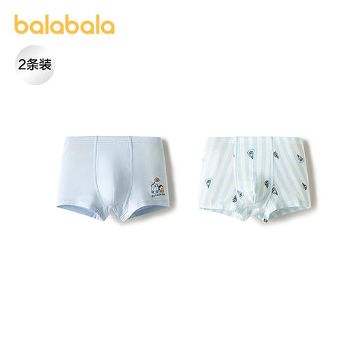 【哆啦A梦IP商场同款】巴拉巴拉儿童内裤平角男童四角短裤两条装 商品图0