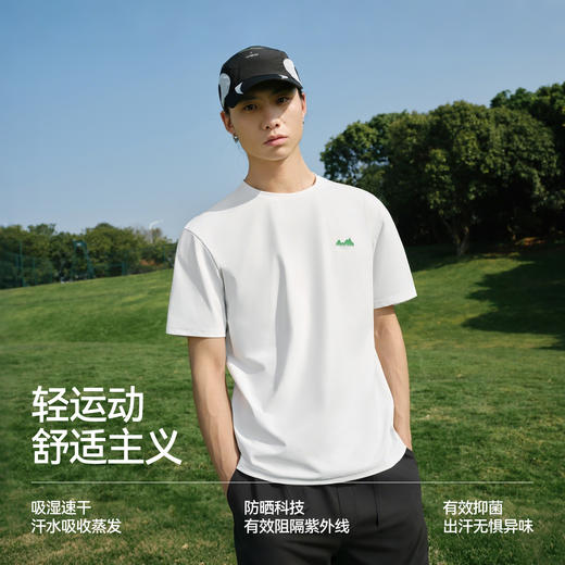 森马短袖T恤男夏潮流速干防晒抑菌针织衫2026新款情侣印花套头衫 商品图2