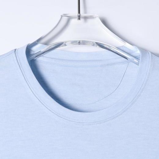 SDSA男装2026新款高贵轻奢基础款舒适纯色小标圆领短袖T恤休闲潮 商品图1