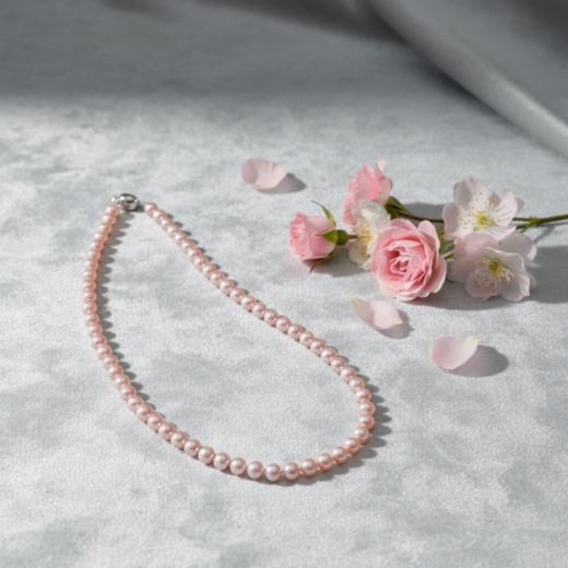 香芋紫极光 7-8mm正圆无瑕淡水珍珠项链 温柔高级 礼物首选 [发：6] 商品图3