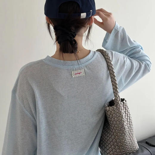 【预售3-5天发货】薄荷蓝天丝面膜T恤 ，显白，干净气质。软糯亲肤的天丝面料，像敷面敷一样舒服 商品图3