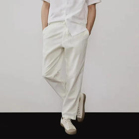 平口麻式男款休闲裤，30%麻+70%棉材质，凉爽亲肤透气，不闷热！【预售5天内发货】【G】