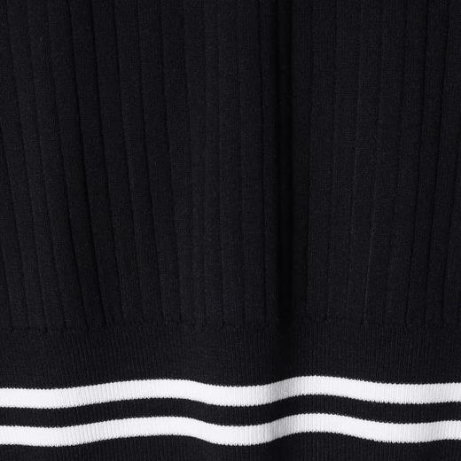 SDSA男装2026新款高贵轻奢日系简约竖纹撞色针织圆领短袖T恤休闲 商品图3