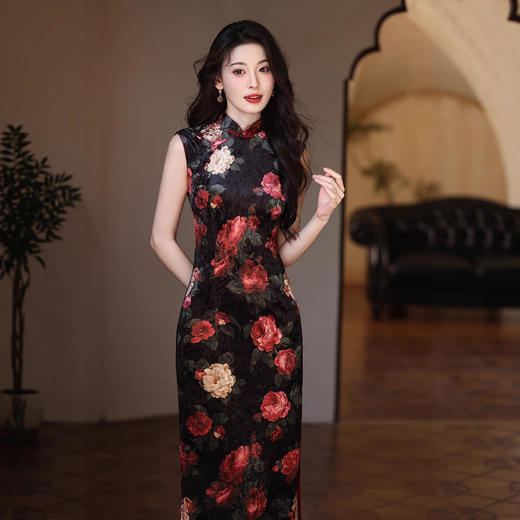 无袖改良气质，复古国风连衣裙旗袍ZA-248 商品图2