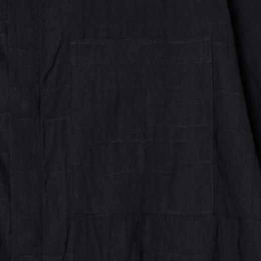 SDSA男装2026新款轻奢日系纯色提花格纹短袖衬衫双口袋百搭亲肤 商品图3