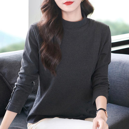 宽松德绒打底衫女士2025新款高级大码长袖上衣可外穿品牌正品高档 商品图2