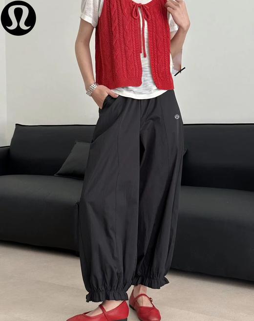 F040904春夏季新款亲肤透气休闲通勤日常百搭荷叶边束脚裤长裤 商品图14