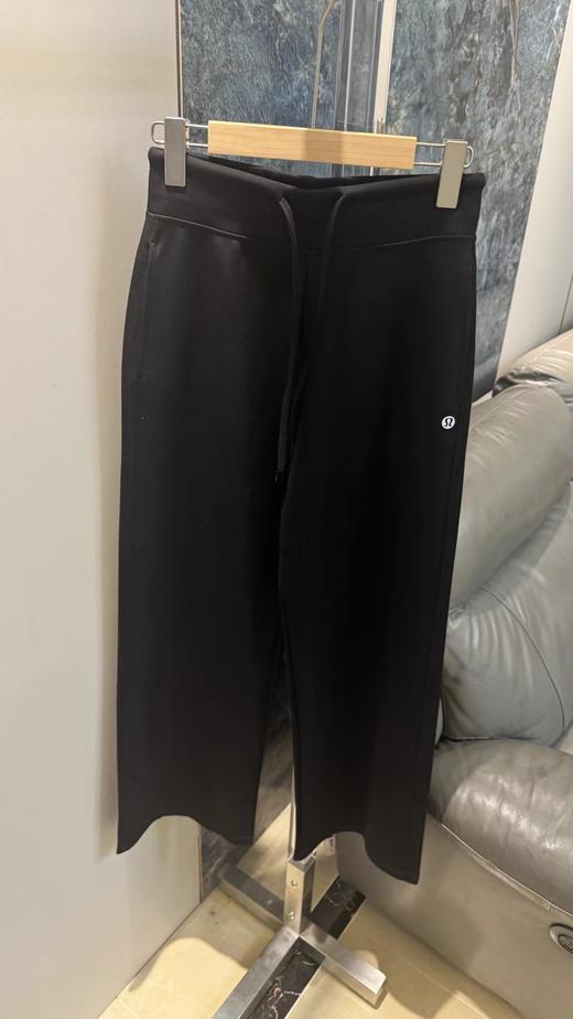 F040934春夏季新款高弹软糯亲肤透气高腰抽绳腰头直筒阔腿长裤卫裤 商品图4