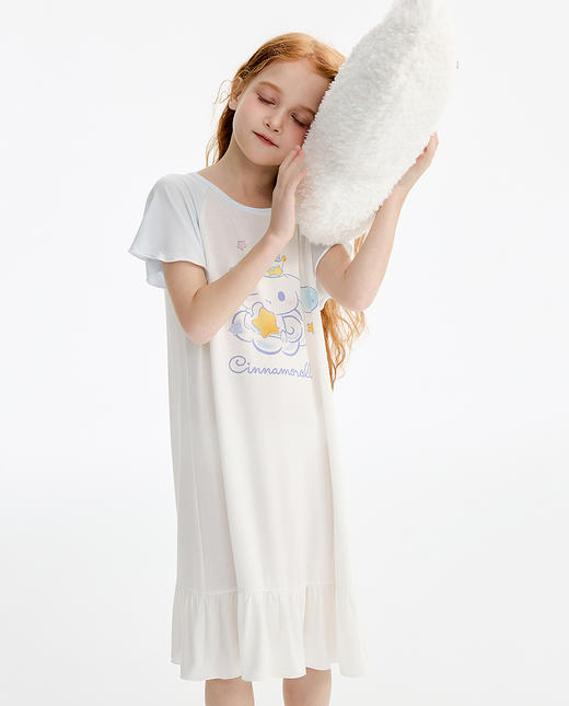 【店庆提前购】8楼爱慕儿童Aimer Kids女孩奶皮大耳狗晚安好眠短袖睡裙AK144L362，吊牌价359元 商品图4