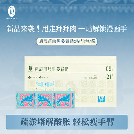 后辰新品来袭！【甩走拜拜肉 一贴解锁漫画手】后辰苗岭黑姜臂贴 商品图2