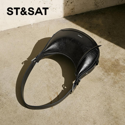 星期六高级感大容量拉链月亮包SSD521A0V7 商品图3