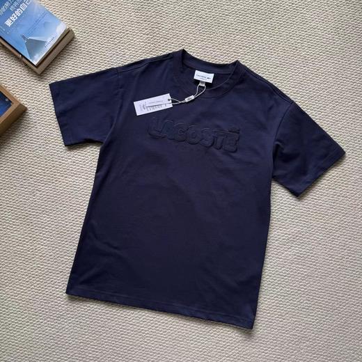 F040925夏季新款男女同款柔软透气简约休闲立体字母刺绣圆领短袖T恤 商品图9