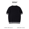 SDSA男装2026新款高贵轻奢日系简约竖纹撞色针织圆领短袖T恤休闲 商品缩略图4