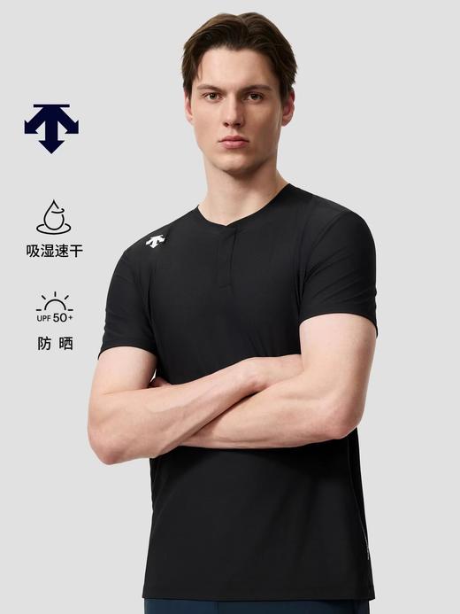 F040905春夏季新款户外运动男士亨利领吸湿速干防晒短袖T恤 商品图12