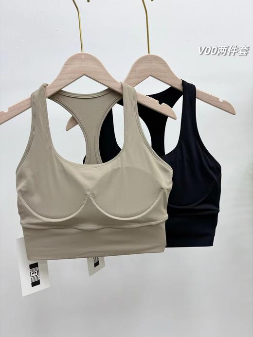 F040913内衣短裤套装春夏新款双面云感聚拢提臀收腹运动内衣+瑜伽短裤套装 商品图4