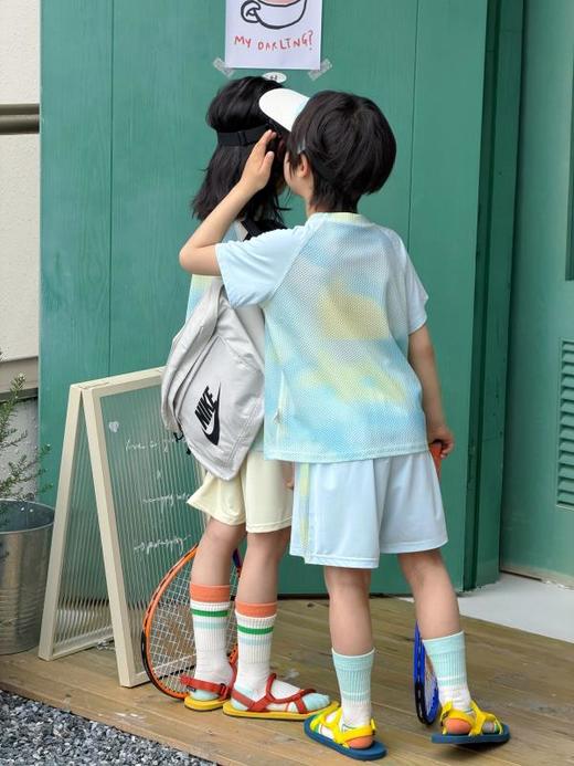 蕉*?同款面料 福利款29.9/套【喜林贝尔 炫彩速干·A类凉皮运动防晒套装】降温黑科技 速干面料 5秒瞬吸体热 原纱防晒 UPF50+ 商品图3