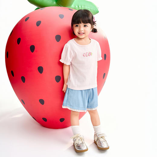 【实体店同款】女童圆领短袖上衣夏季新款安奈儿童装XG621205 商品图3