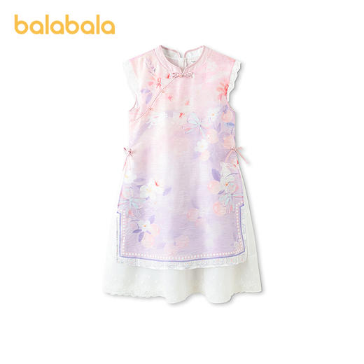 【商场同款】巴拉巴拉女童裙子儿童连衣裙2026新款夏国风裙新中式 商品图1