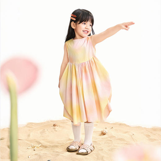 【实体店同款】女童无袖连衣裙夏季新款安奈儿童装XG623124 商品图3
