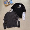 F040922夏季新款户外时尚休闲宽松日常通勤复古长袖圆领T恤 商品缩略图1