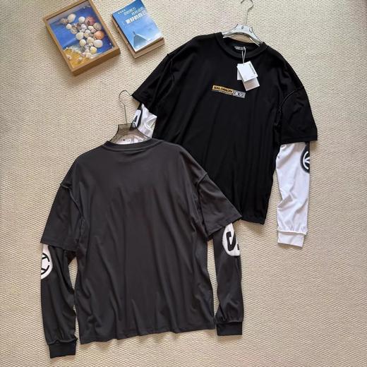 F040922夏季新款户外时尚休闲宽松日常通勤复古长袖圆领T恤 商品图1