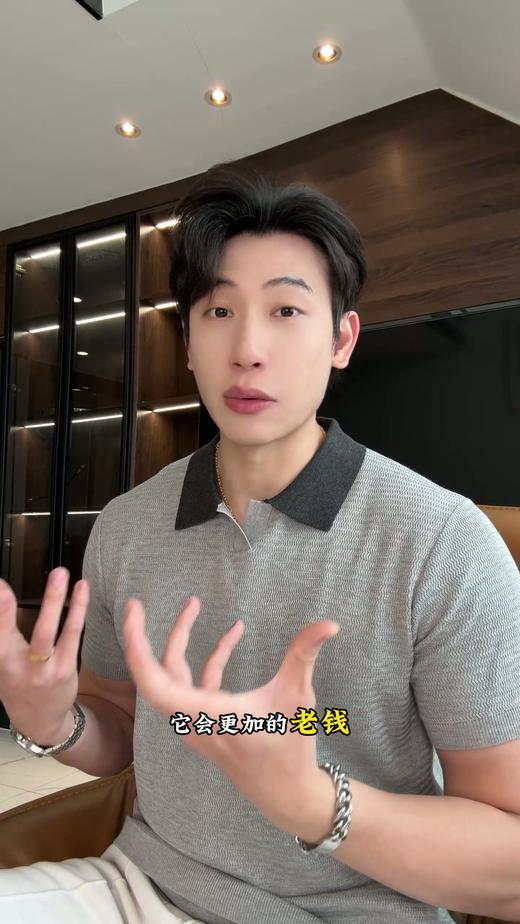 262537SDSA男装2026新款高贵轻奢老钱风撞色翻领短袖tT恤百搭时尚上衣 商品图0