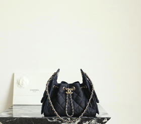 香奈儿 26s春夏 𝟤𝟧𝖬𝗂𝗇𝗂丹宁深牛仔浅金包