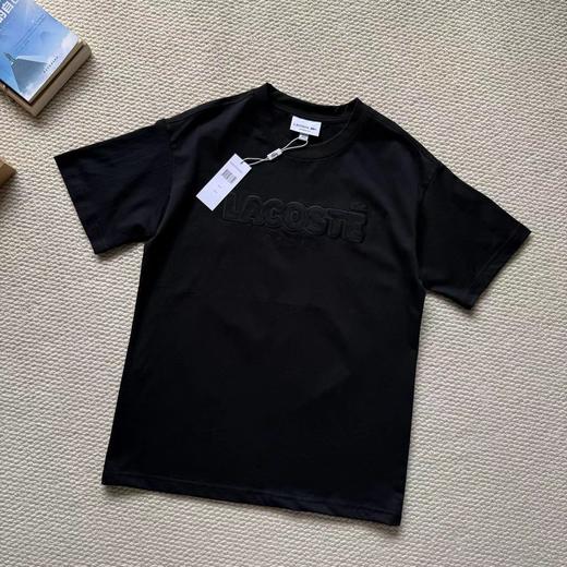 F040925夏季新款男女同款柔软透气简约休闲立体字母刺绣圆领短袖T恤 商品图8