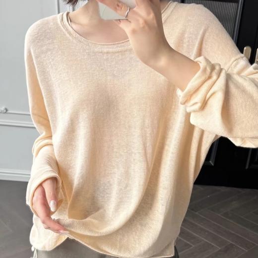 重磅渠道   isy意大利纱线罩衫  慵懒氛围感  55桑蚕丝45亚麻  春夏必备！ 商品图3