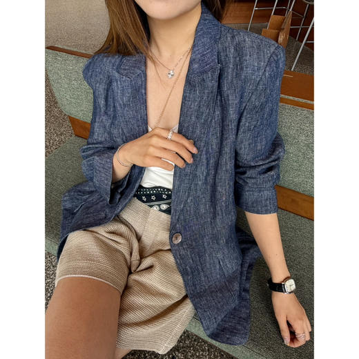 2604212    混色亚麻 法国🇫🇷产地 西装外套 薄款 商品图6