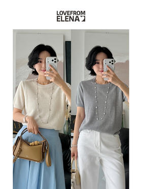 04/10上新｜气质显瘦款  和纸纱 春夏百搭圆领短袖上衣