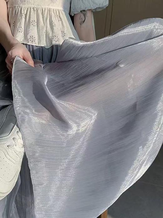 流光溢彩 步步轻盈【梦惠妮 杨柳褶流光裙裤】百搭修身 怎么穿都好看 修饰腿型 柔纱面料 轻盈透气 裙裤设计防走光 裙子的优雅 裤子的舒适 #M663 商品图6
