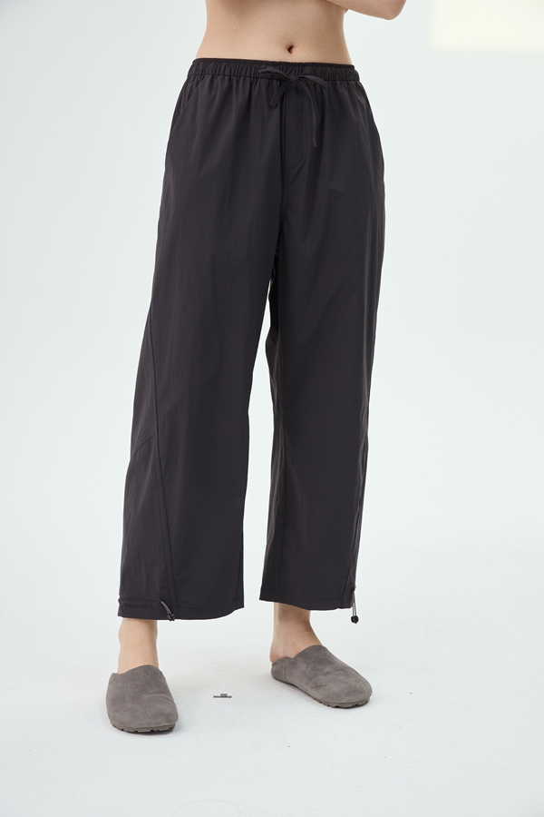 【速干 薄料透气】水淼2026夏新款休闲百搭显瘦松紧腰束口速干裤2303