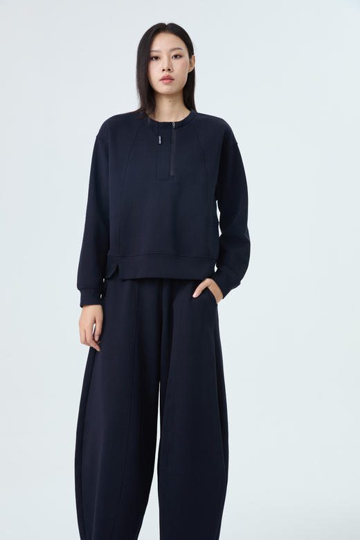 水淼2026春新款拉链圆领针织衫2333 商品图2