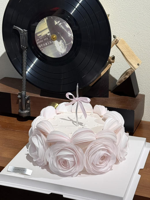 女神糯米纸玫瑰花仙气高级女生蛋糕 商品图1