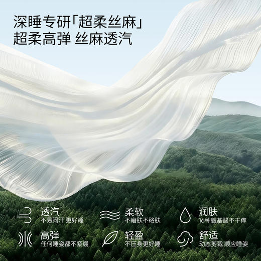 【家居服专场】嫚熙夏季超柔丝麻女士睡裙女款短袖高弹深睡女士家居服2026新款 商品图1